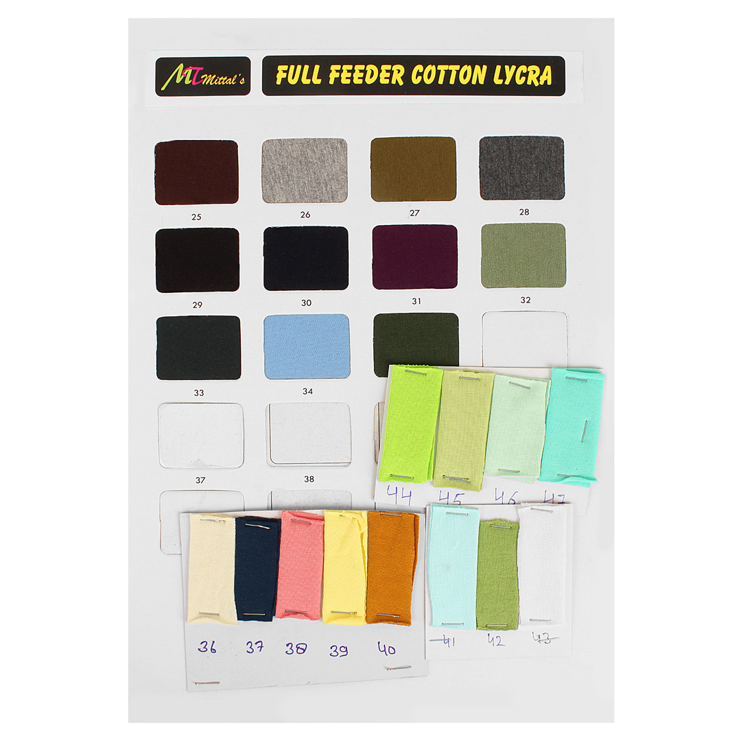 Light Super Cotton Lycra Fabric, Multicolour, GSM: 170-180 at Rs